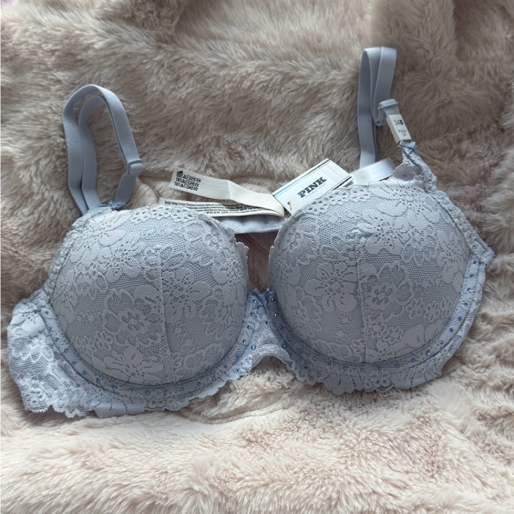 Victoria's Secret Lace Bra in Soft Blue